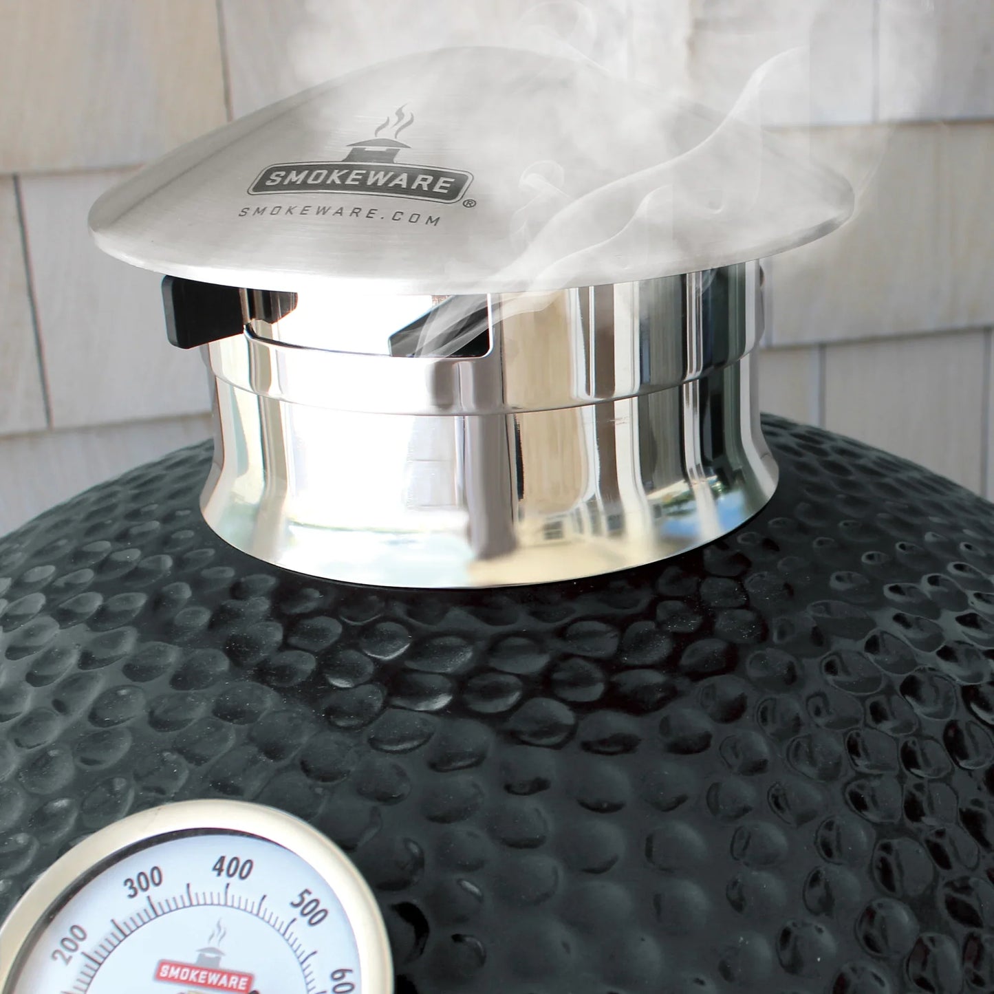 Smokeware All Weather BBQ Chimney Vent Cap For Kamado Bono Media