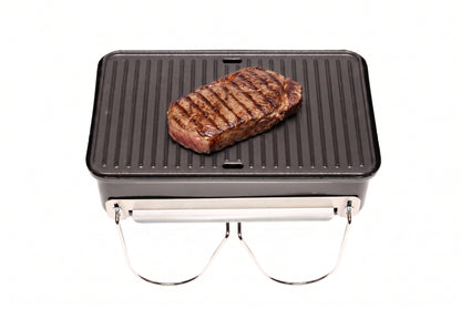 Cast Iron 2 Sided Cooking Griddle Plate For Weber Go Anywhere Portable BBQ
