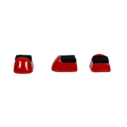 Ceramic Kamado Support Shoes / Feet (Red Or Black) - With Felt Pad Lining