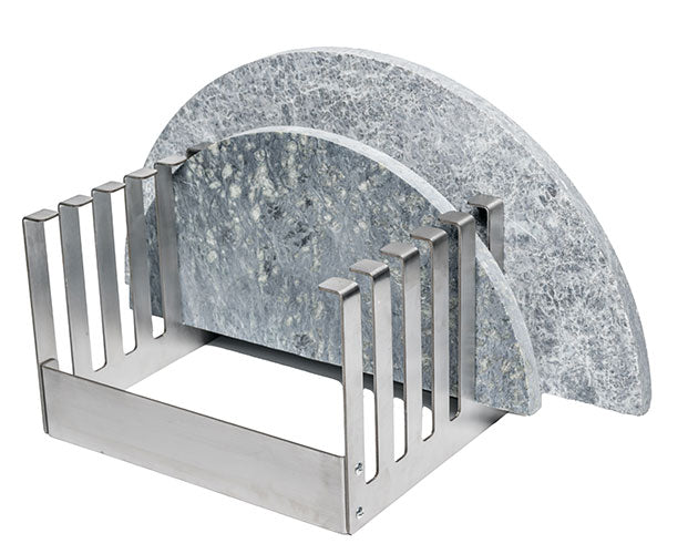 Kamado Half Moon Accessory Holder Storage Rack - V2 (Stainless Steel)